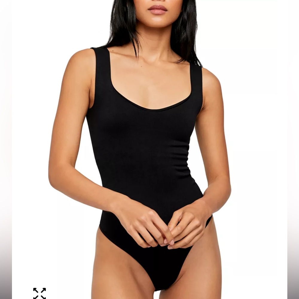 Free People Black Bodysuit